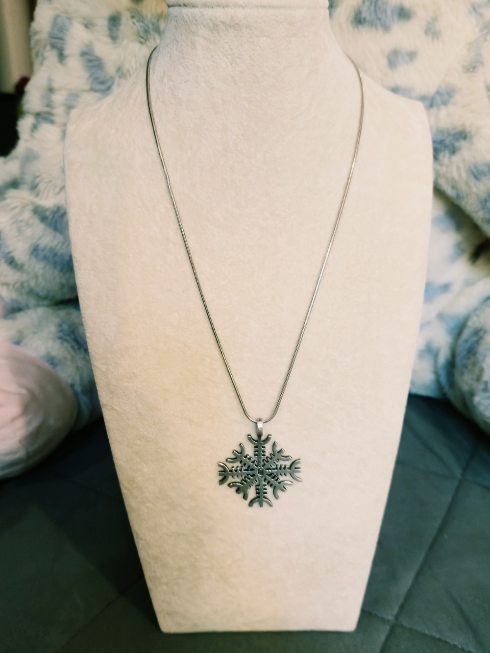 Vintage Aegishjalmur 925 Silver Necklace